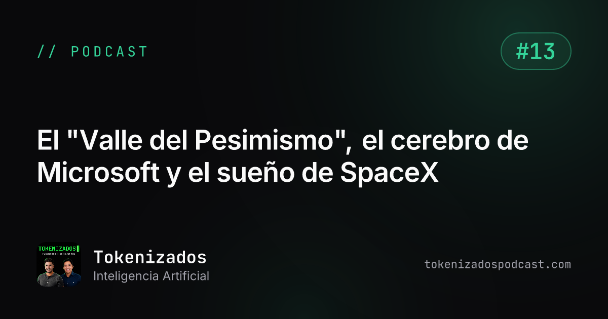 Tokenizados #13: El "Valle del Pesimismo", el cerebro de Microsoft y el sueño de SpaceX